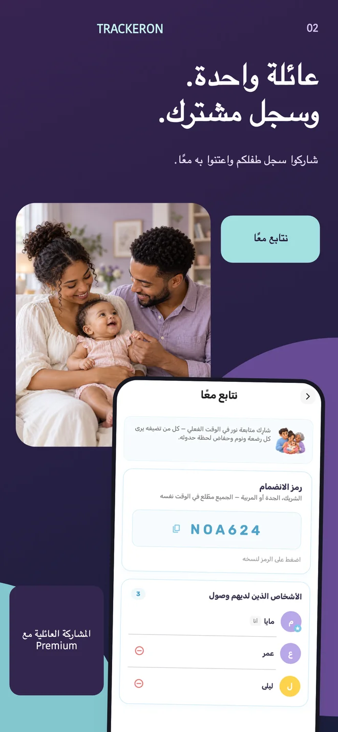 Trackeron — المشاركة العائلية
