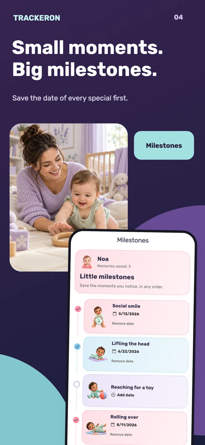 Trackeron — Developmental milestones