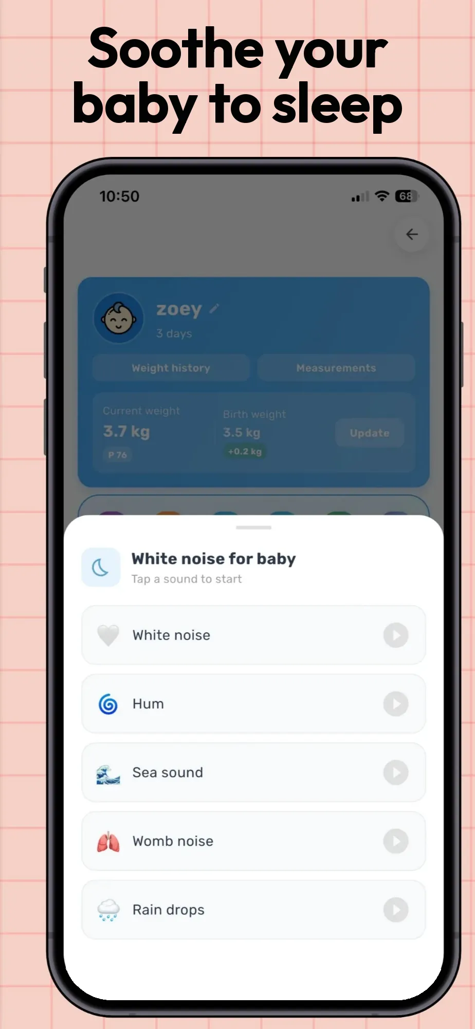 Soothe your baby to sleep with white noise